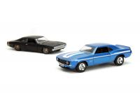Rychle a zběsile Twin Pack Chevrolet Camaro 1969 a Dodge Charge Wide Body 1968, 1:32 Wave 2/1